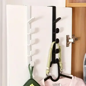 5 Pack Over The Door Hooks plastic Door Hooks for Hanging Versatile Storage Solution for Coats Purses Towels and More Ideal for Twin Bathrooms Organiser Hangers