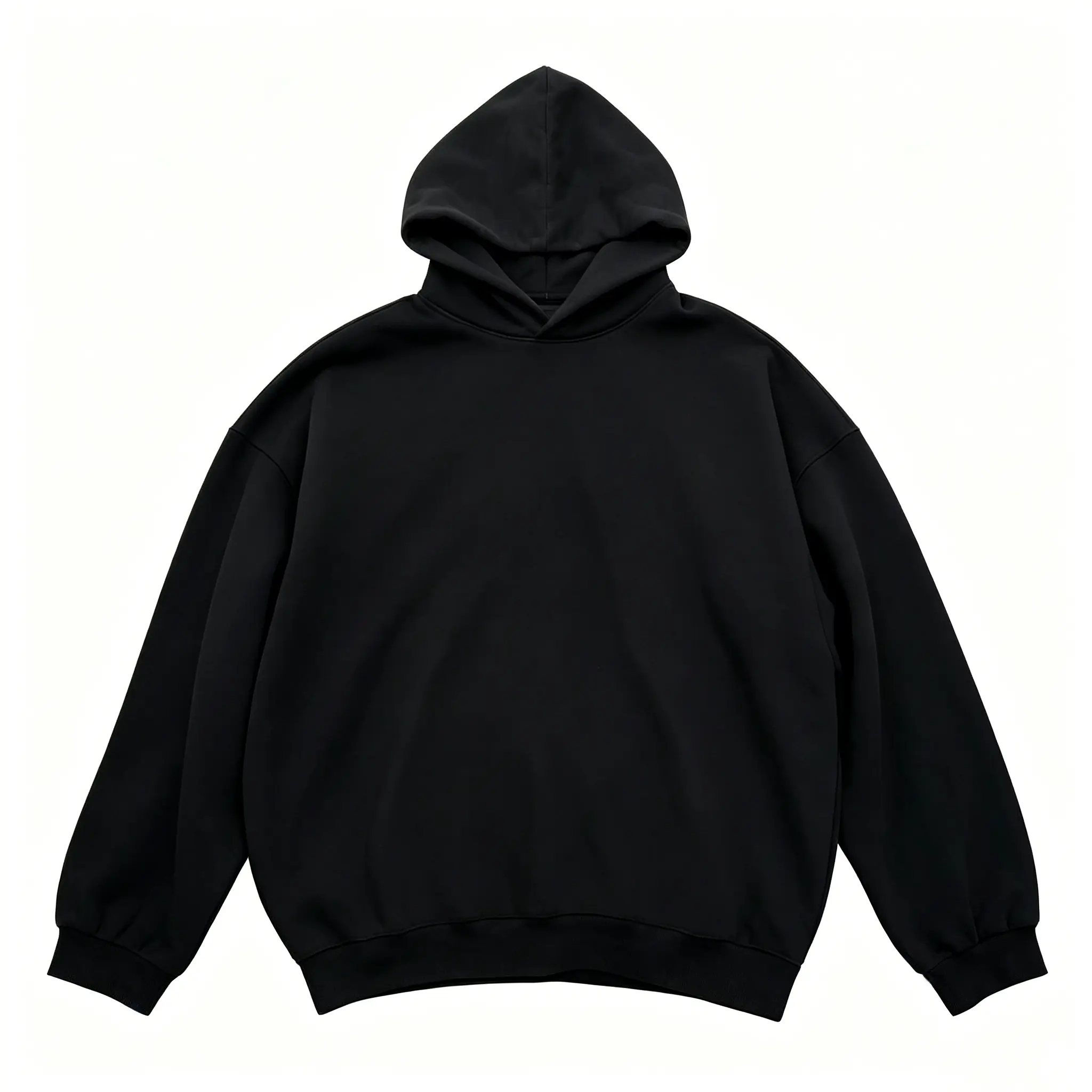 Oversized Pullover Hoodie, Unisex Heavyweight Soft Fleece Sweatshirt with Ribbed Cuffs, Baggy Relaxed Fit for Streetwear