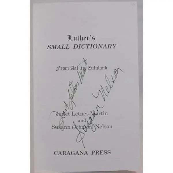 USED-Luther's Small Dictionary by Martin, Janet Letnes (Paperback)