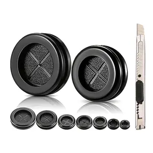 52PCS Rubber Gaskets, Firewall Car Wire Grommets Classification Kit, 7 Sizes of Rubber Plugs, Used for Hole, Boat, Home, Desktop Hole Cover Cable Organization