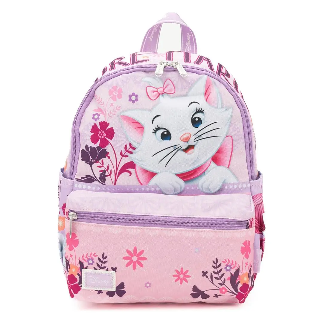 WondaPop Disney The Aristocats Marie 13" Nylon Cute Zip Backpack - Lightweight Casual Daypack, Cute Backpacks for School, Functional Everyday Luggage Bag