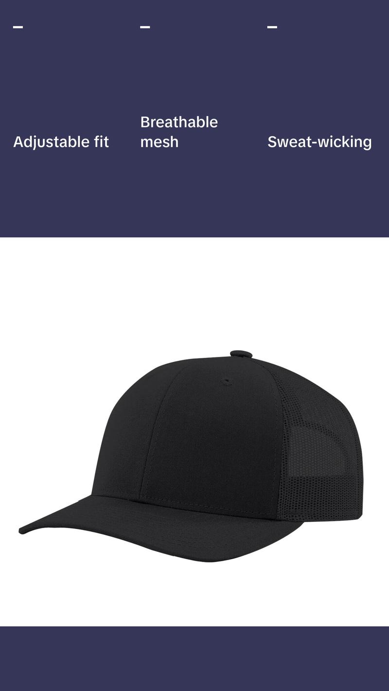 Men Women Plain Cotton Trucker Cap with Breathable Mesh Back Baseball Hats