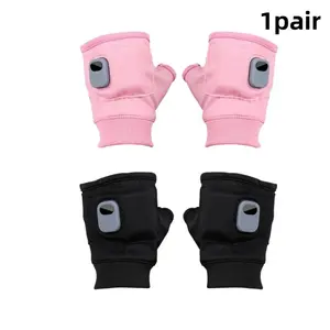 Rechargeable Heated Gloves with Digital Display, Touchscreen Half-Finger Winter Gloves, Three Temperature Settings, USB Charging