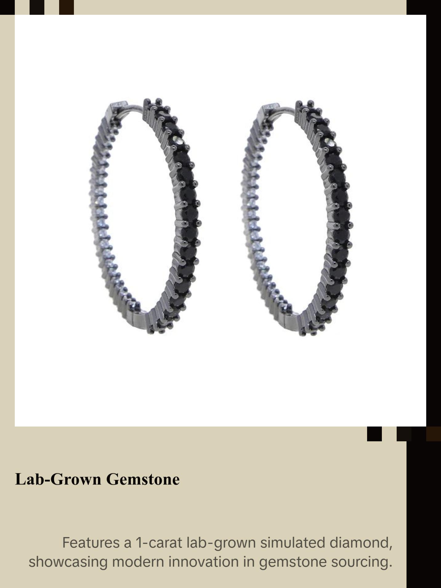 18K Gold Diamond Hoop Earrings