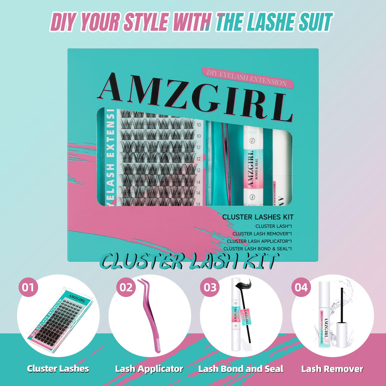 AMZGIRL LASH 84PCS Diy Lash Extension Kit Prism Eyelashes Makeup Cosmetic