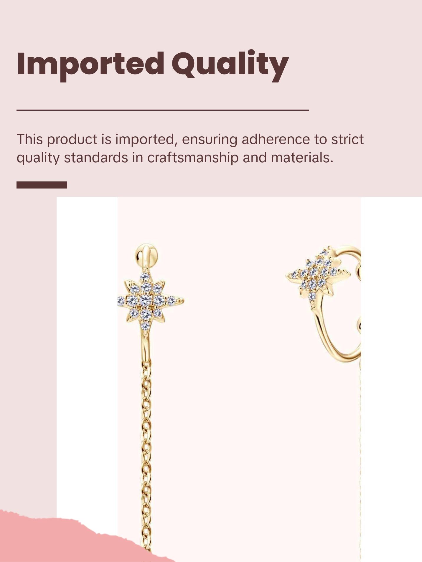 Moissanite 925 Sterling Silver Threader Earrings