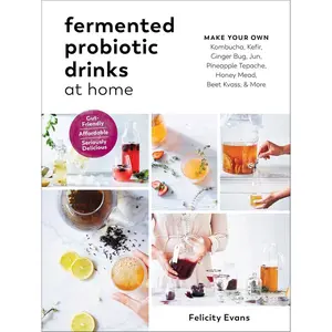 Fermented Probiotic Drinks at Home: Make Your Own Kombucha, Kefir, Ginger Bug, Jun, Pineapple Tepache, Honey Mead, Beet Kvass, and More Paperback – February 20, 2018