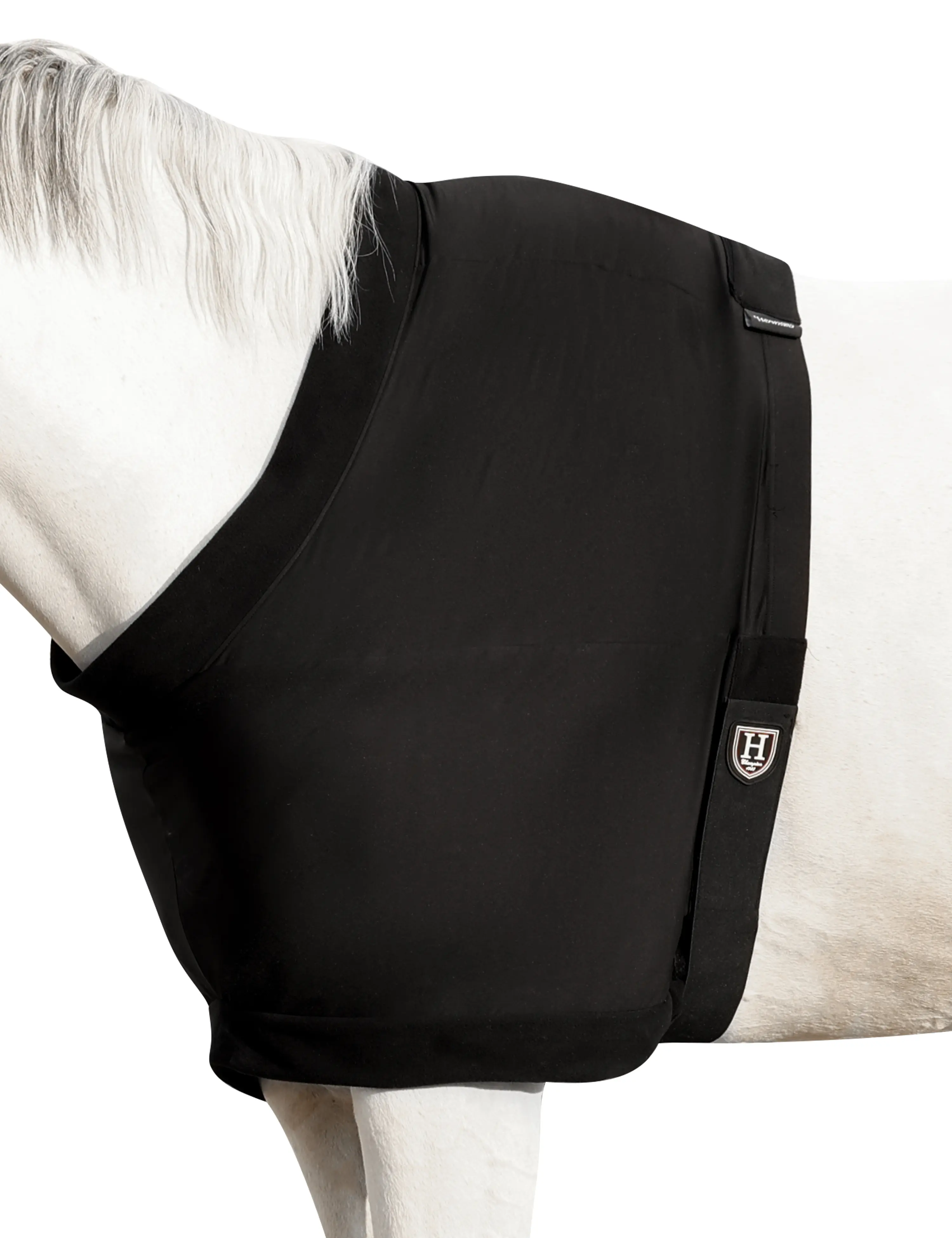 Harrison Howard Horse Shoulder Guard for Horsewear & Bandaging, Thick Stretchy Design with Inner Soft Fleece Lining, Lightweight & Breathable, Prevents Chafing & Hair Loss, Protects Against Shoulder Rubbing, Reduces Friction, Black, Lightweight And Breath