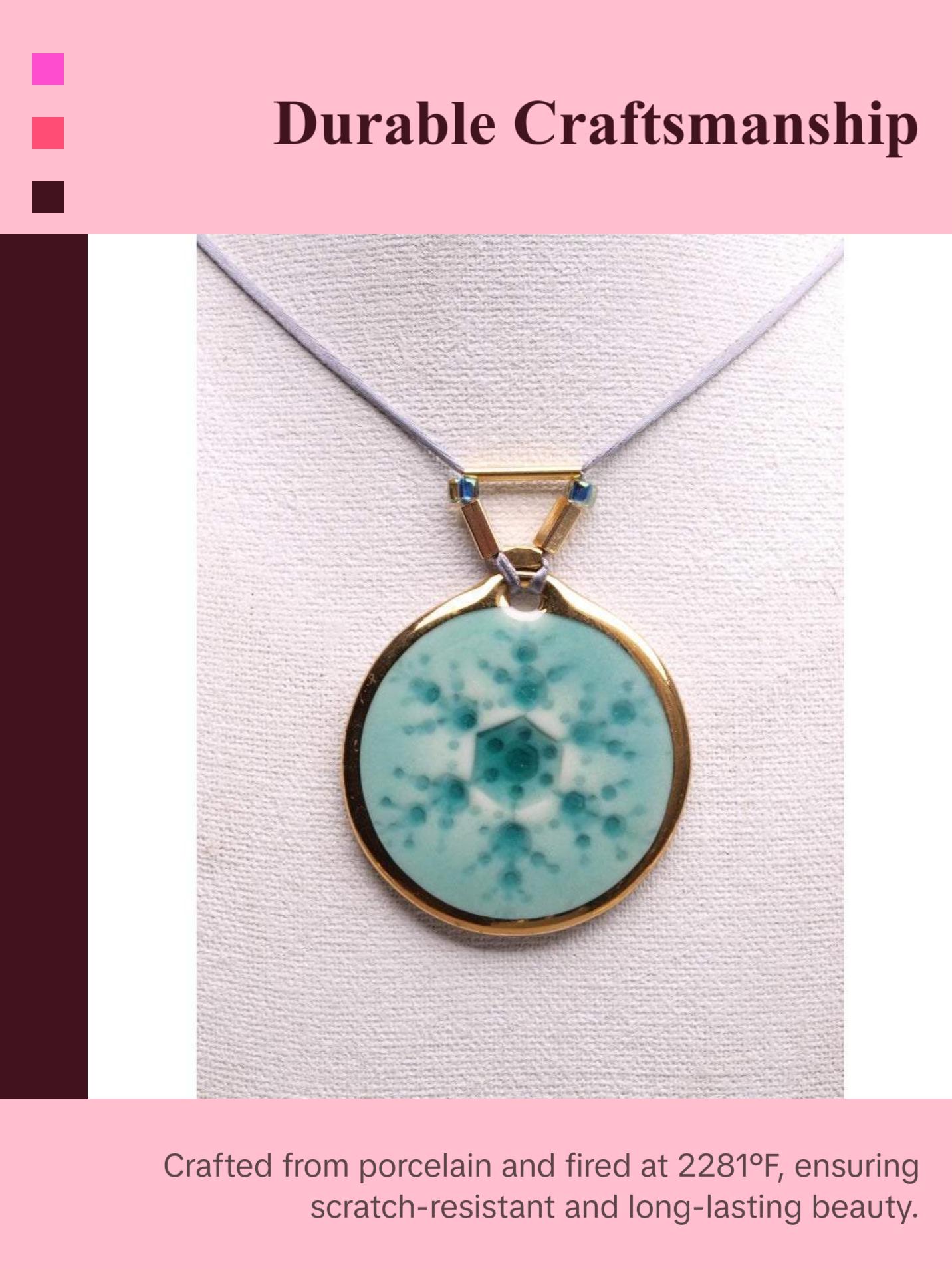 Elegant Snowflake Pendant Necklace with 24k Gold Luster - Winter Charm and Chic type #3 1.9" dia.