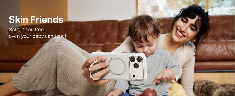 TORRAS Ostand Q3 Silicone for iPhone 17 Pro Max Case, Fit for MagSafe, 360 Spin Stand, Soft Liquid Silicone Cozy Grip, Camera Control, Protective Case