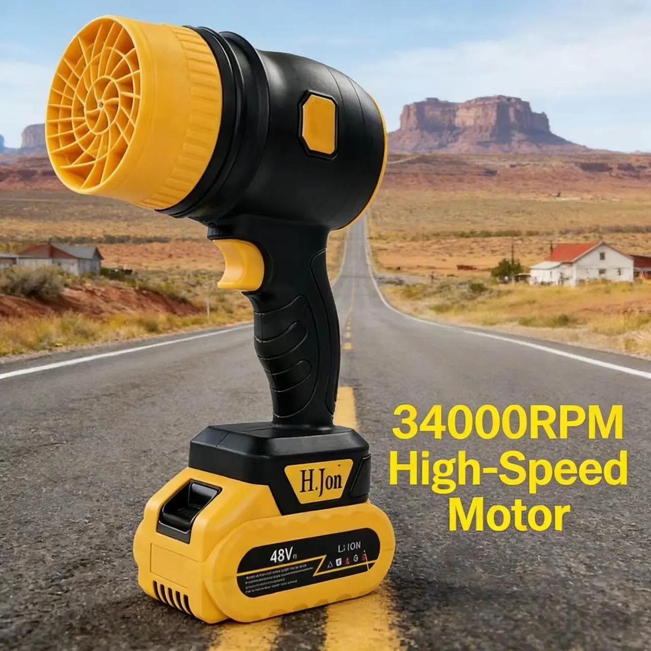 21V Portable Cordless Electric Leaf Blower, Lightweight Handheld Compact Blower for Outdoor and Garage Cleaning