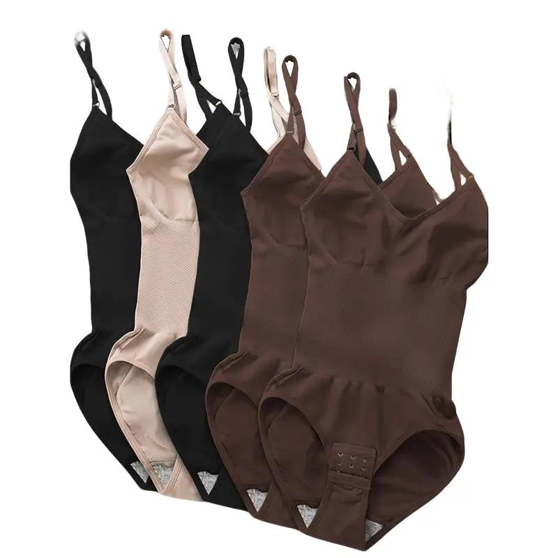Vista X 5pcs Women's Seamless Shapewear Bodysuit with Abdominal Compression & Hip Lifting - Tummy Control, No Padding, Stretchy Nylon-Spandex Blend, Black/Brown/White/Beige/Navy Blue, for Travel & Casual Attire, Comfort Undergarment| ClosefittingSha