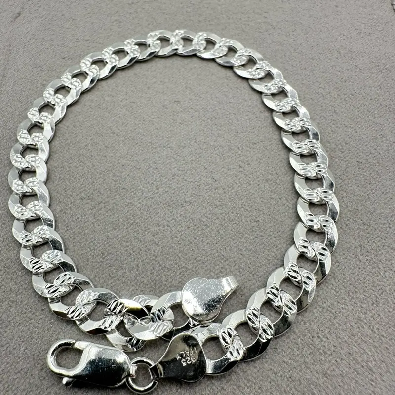 Men’s Italian 925 Sterling Silver Cuban Link Bracelet | Solid & Timeless Style