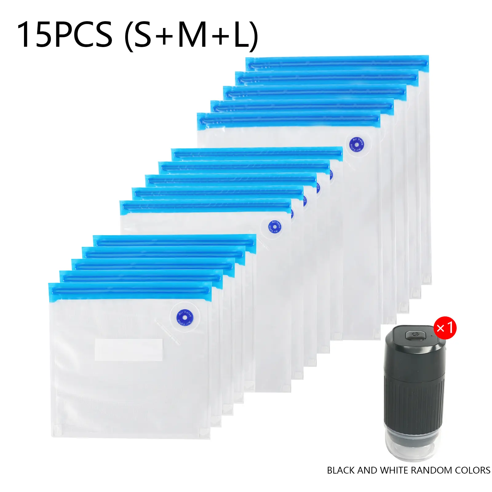 【S+M+L】15 PCS+Vacuum Sealer