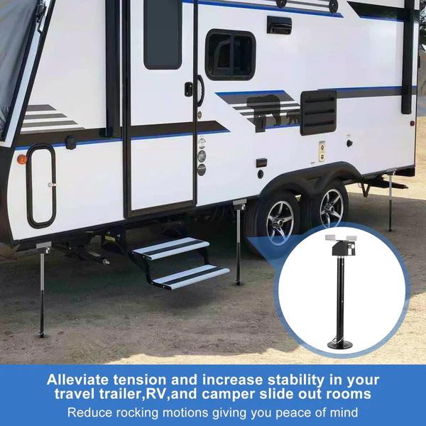【GARVEE】 Adjustable Heavy-Duty Steel RV Slide Out Support Jacks Available in 2 or 4 Pack, with Capacities of 5,000 or 10,000 Lbs, Height Range 21.06" to 34.25", Black Finish for Reliable RV Support