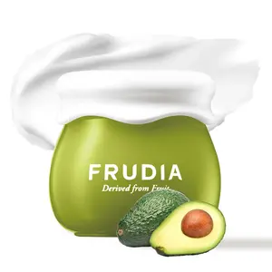 FRUDIA Avocado Relief Face Cream (0.35 oz) – Soothing and Calming Korean Face Moisturizer w/62% Avocado Extract, Panthenol & Madecassoside for Dry, Sensitive Skin | Vegan & Cruelty Free