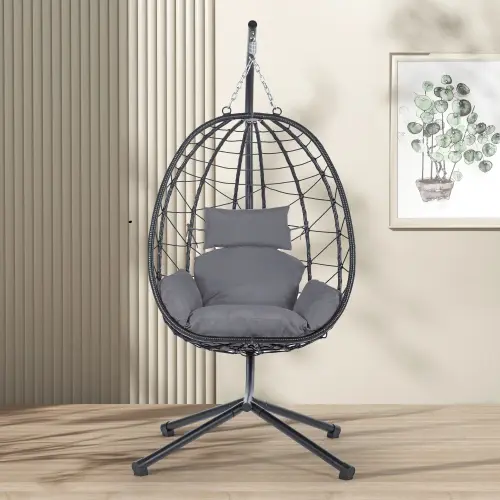 Dark Gray+Rattan+Metal