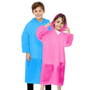 EVA Raincoat for Kids, Blue & Pink, 2 Pieces