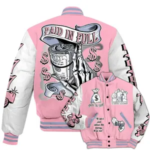 Retro 35th Anniversary 5s - Paid In Full Baseball Varsity Jacket Custom Name All Over Print Varsity Jacket Outfits Unisex, Stylish Unisex Streetwear Outerwear, Sneaker Match Gifts Idea for Her Him