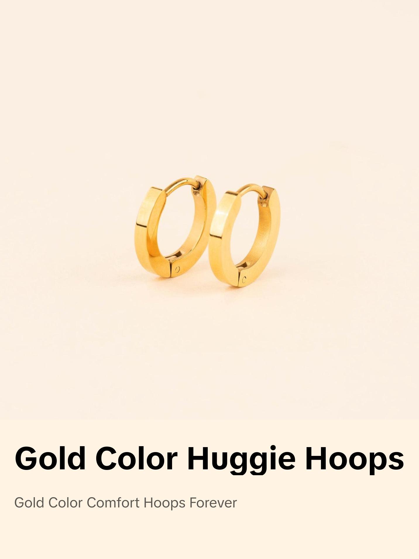 Smooth Huggie Hoop Earrings