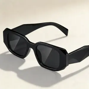 All - in - One Polygonal Sunglasses Frame! High - end, trendy design for both men and women. Unisex, with a personality luxury style. Lightweight, durable, and comfortable, a top - rated fashion accessory with UV protection. Men's Rugged Sunglasses