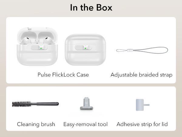 ESR for AirPods Pro 3 & AirPods Pro 2/1 Case, AirPods 4 Case, MagSafe Compatible, Magnetic Lid Lock, Drop-Proof Protection Cover with Lanyard, Pulse Series