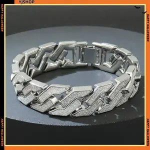 Cool Boy bracelet Biker Bully bracelet Cuban chain Hipster street dance wide bracelet