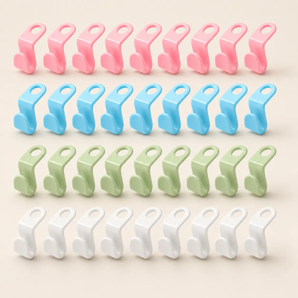 40 PCS Space Saving Hanger - Clothes Connector Hooks, Stacking Space Saver, Plastic Closet Organizers and Storage Extender for Heavy Duty Cascading Connection,dorm essentials,home decor,dorm room inspo,college dorm essentials,dorm haul