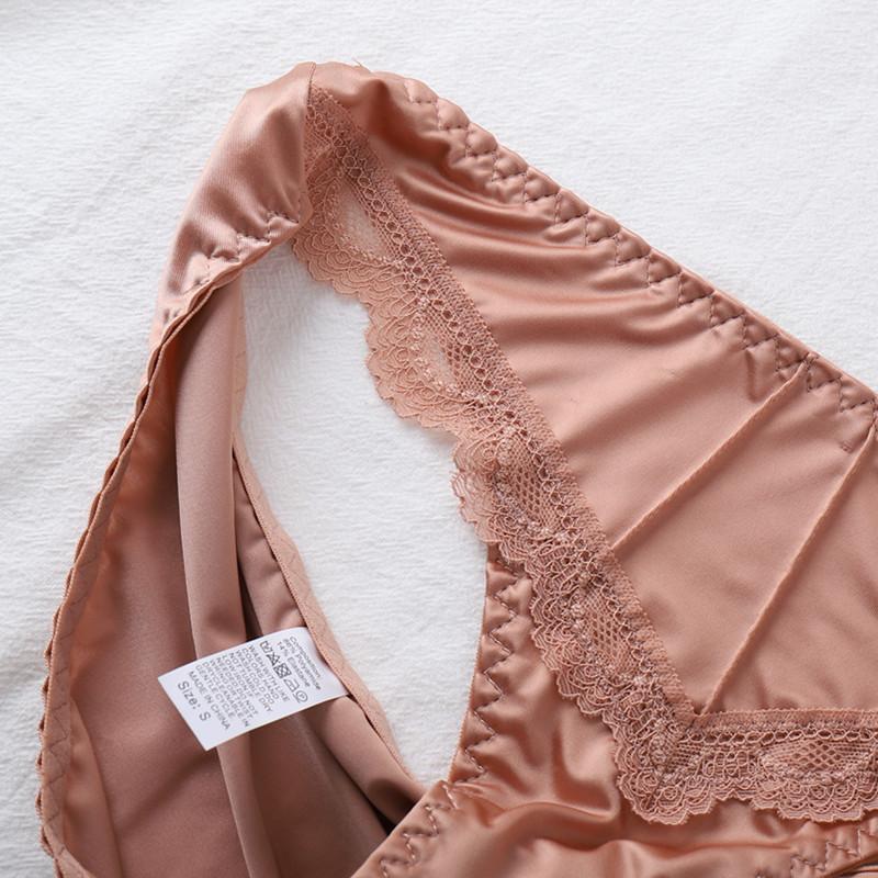 5 Pcs Women Underpants Low-waist Advanced Light Seamless Floral Lace Trim Silky Stretchable Panties Women Honeymoon Wedding Night Thong Womenswear Comfort Mother's Day Gifts