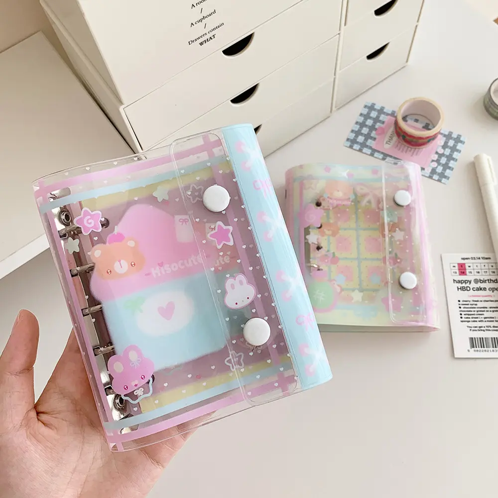 Cute Design M5 Loose Leaf Binder Cover Set, Home Supplies Accessory for Journaling, Multi-Functional Notebook Cover with 60 Sheets