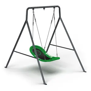 gobaplay Outdoor Swing Set Frame with Bars & gobaplay Boat Swing Platform Saucer