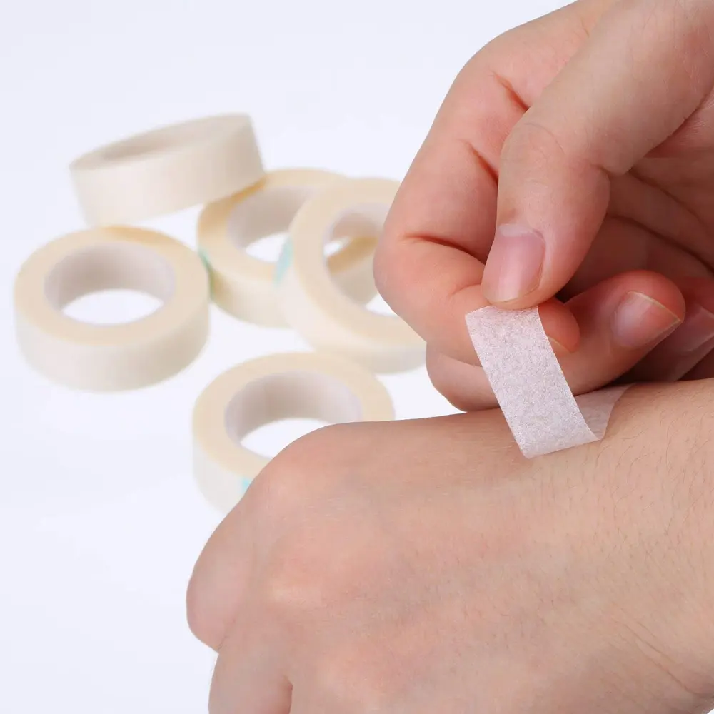 5 Rolls High Adhesive Breathable Micropore Mesh Tape for Self-Adhesive Nose Shaping, Low-Allergy Hypoallergenic Paper Tape for Sensitive Skin and Eyelash Extensions, Ideal for Wound Recovery, Wound Care and Sport Swelling