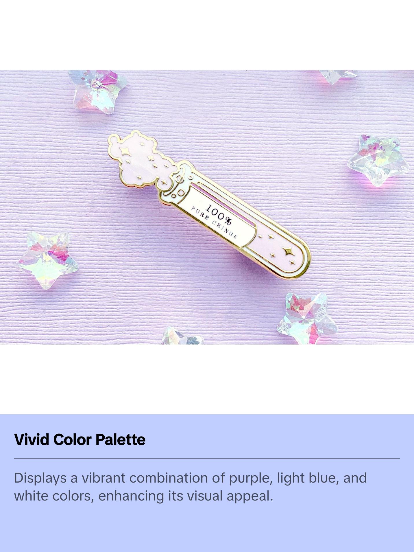 100% Pure Cringe Test Tube Enamel Pin