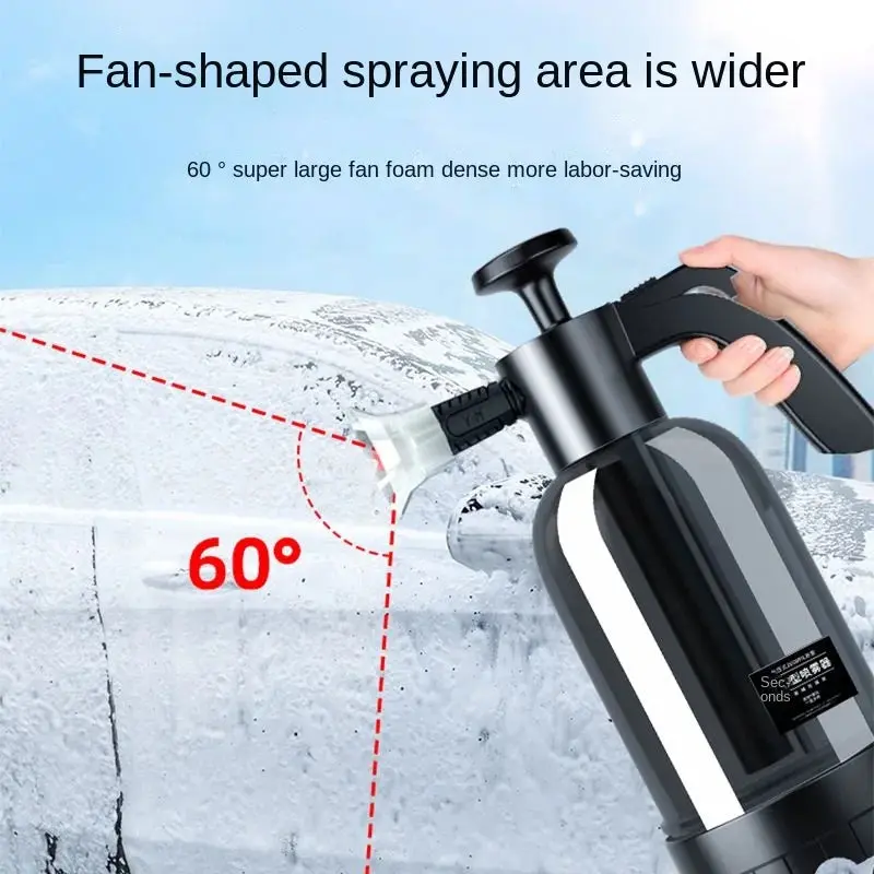 2L Hand Pump Foam Sprayer  Snow Foam Car Wash Bottle with 3 Nozzles for  Auto & Window Cleaning - TikTok Shop