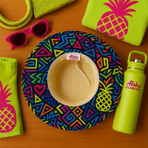 Electric Royalty” Wide-Brim Straw Hat – Haus of Crowns Exclusive