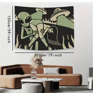 With creepy alien tapestries, suitable for bedroom, living room, party, dormitory decoration. An ideal birthday or holiday gift for friends. Decor for a space-themed room. bedroom decor cool stuff for room tapestry mens room decor trippy room decor