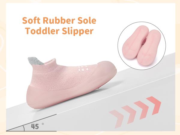Baby Sock Shoes Non Slip For Boys Girls Soft Rubber Sole Toddler First Walking Shoes Breathable Slip On Sneakers Slippers For Infant Toddler, Comfortable Lightweight Indoor Outdoor  All Season Wear Resistant Baby First Step Shoes For 0-3 Years Old Kids
