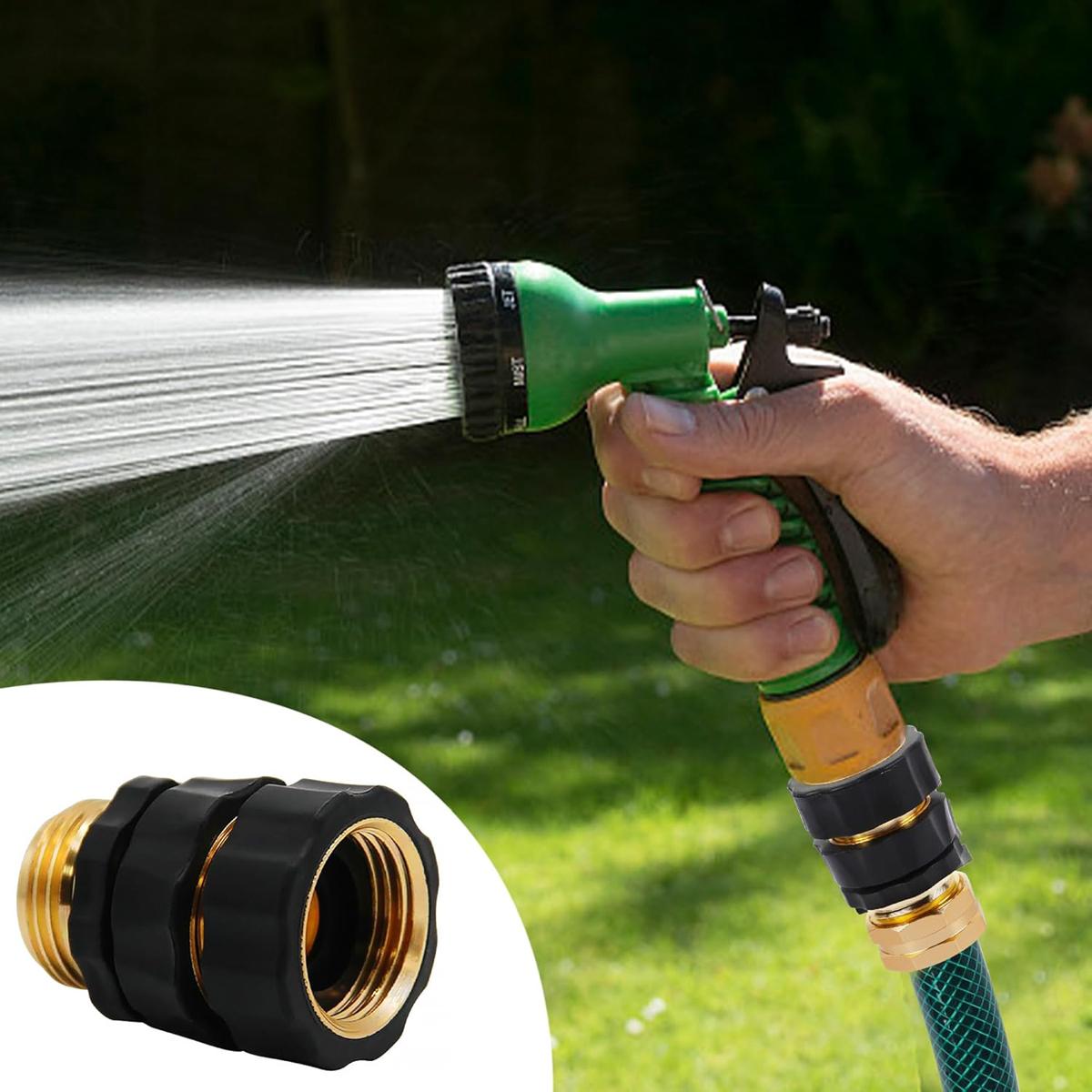 VAYWET Quick Connect Hose Fittings for Garden Hose Quick Connector with Gasket 6 Set / 4 sets , 3/4 Inch GHT Male and Female Attachment Quick Release No-Leak Water Water Hose Adapter With 6 Rubber Washers