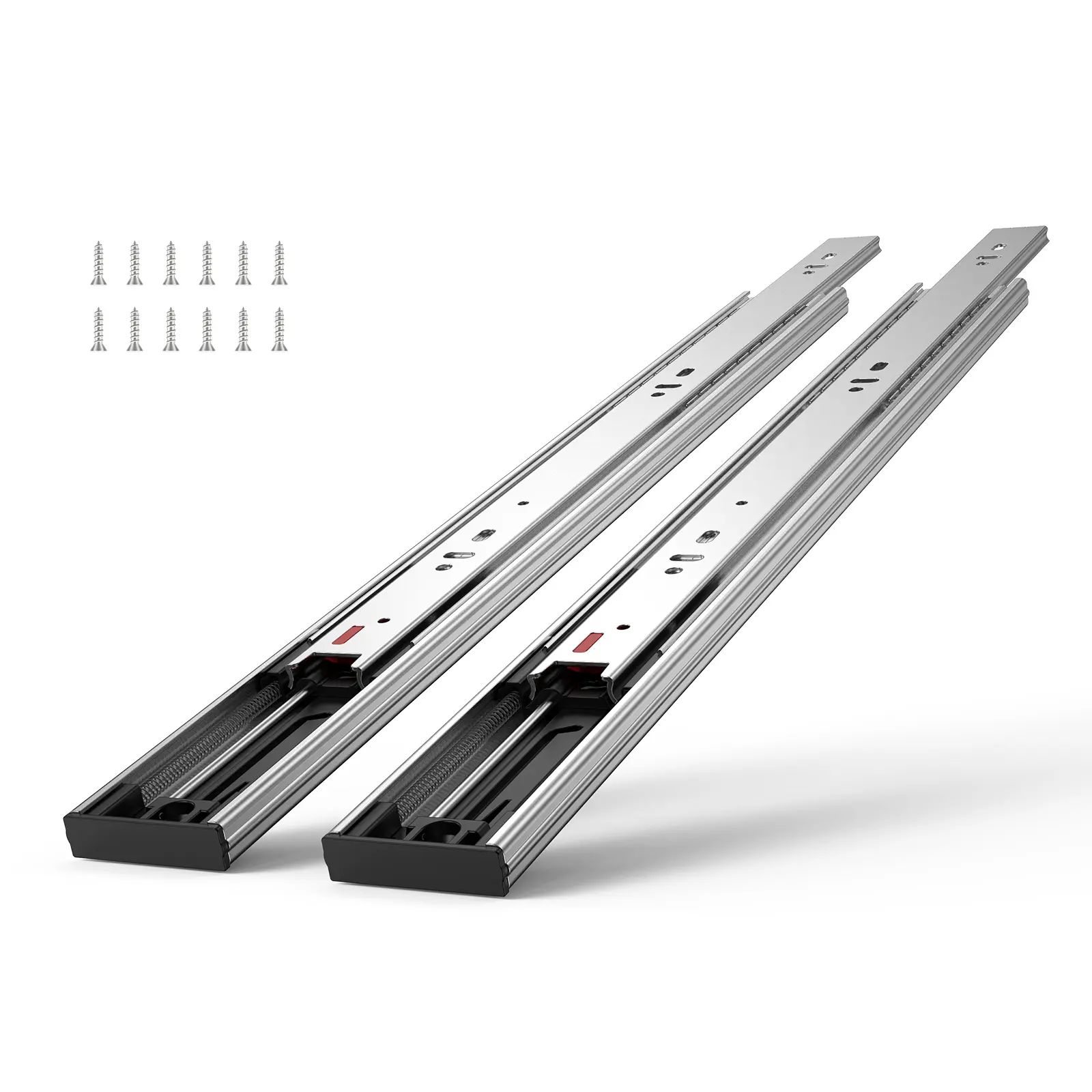 VEVOR 6 Pairs 14-Inch Heavy-Duty All-Metal Side Mount 3-Stage Full Extension Drawer Slides, Silent Soft-Close Easy Glide Sliders with Steel Runners, 100 Lbs Load Capacity for Cabinet Kitchen Drawer Installation