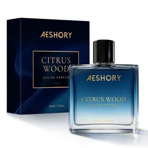 AESHORY Citrus Wood Eau de Parfum for Men, Luxury Fresh Citrus & Woody Fragrance, Bergamot, Jasmine & Musk, Long Lasting, Arabic-Inspired Gourmand Scent, Valentine’s Day Gift for Him, 100ml