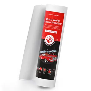 Richword Selected Water Soluble Stabilizer for Embroidery,Printable Wash Away Stick and Stitch Embroidery Paper 12"x10Yard Ideal for Hand and Machine Embroidery