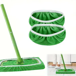 12 Piece Washable Green Mop Cloth, Perfect for Home and Office Cleaning, Easy To Use, Mop Pad for Cleaning