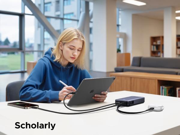 UGREEN Nexode Power Bank 20000mAh 45W with Built-in Cable, Fast Charging Portable Charger for iPhone 17 Pro/Samsung S25 Ultra/iPad Pro, 3-Port External Battery Pack with Digital Display, Travel Ready