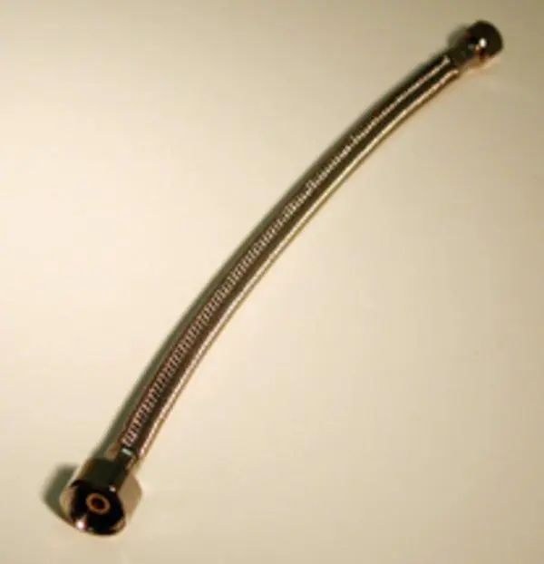 LDR Industries 507 4116 Stainless Steel Flexible Hose Faucet Supply Line, 0.37x0.5x16 in (Model 180479453)