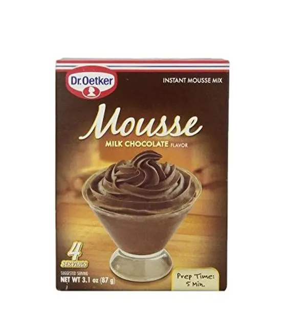 Dr. Oetker Milk Chocolate Mousse Mix 3.1-Ounce Pack of 6 Creamy Smooth Decadent Dessert Beverage