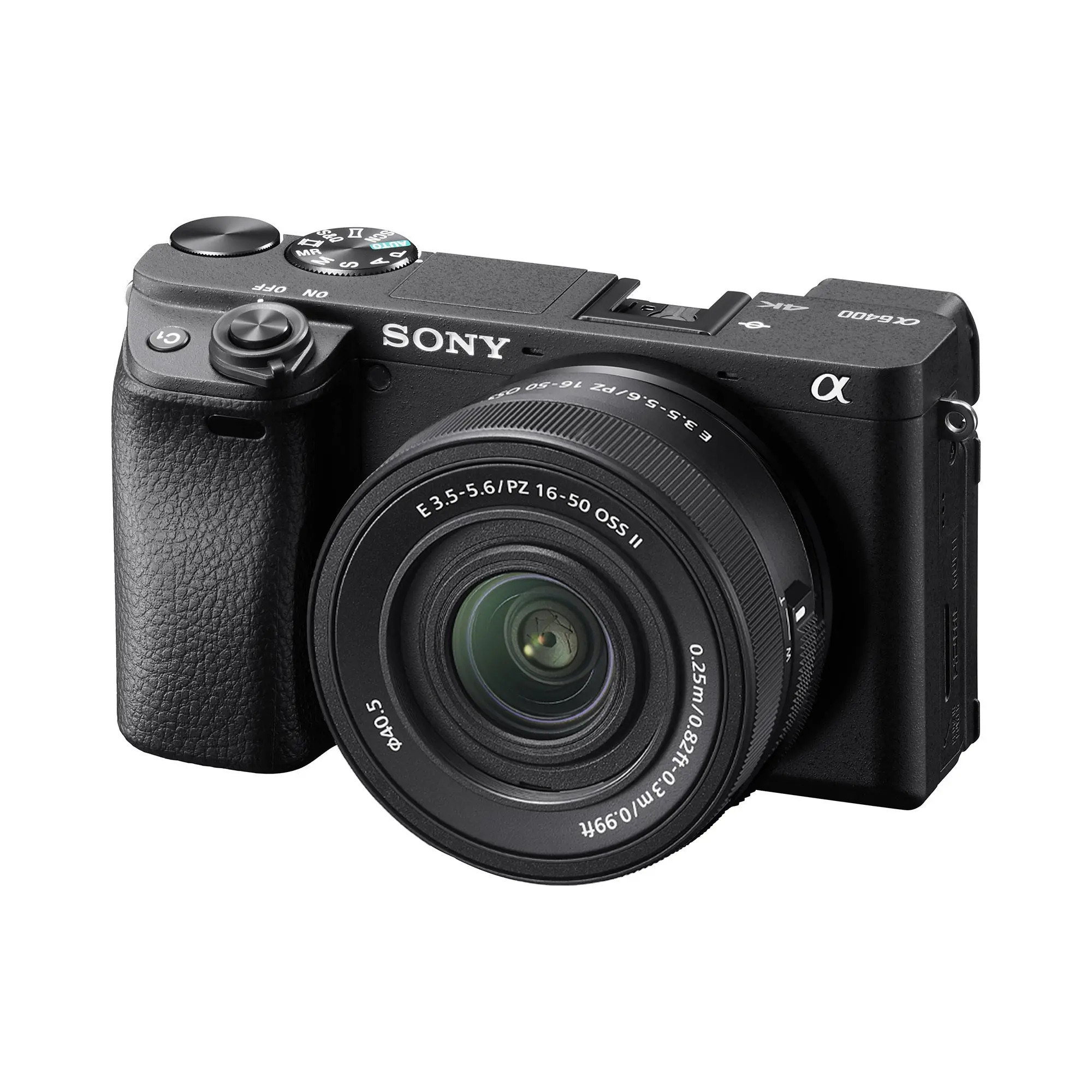 Sony Alpha a6400 APS-C CMOS Mirrorless Camera - Fast Hybrid AF System, 425pt AF Tracking, 16-50mm M2 Lens (Black), 107g, Movie Capable, Mirrorless Cameras
