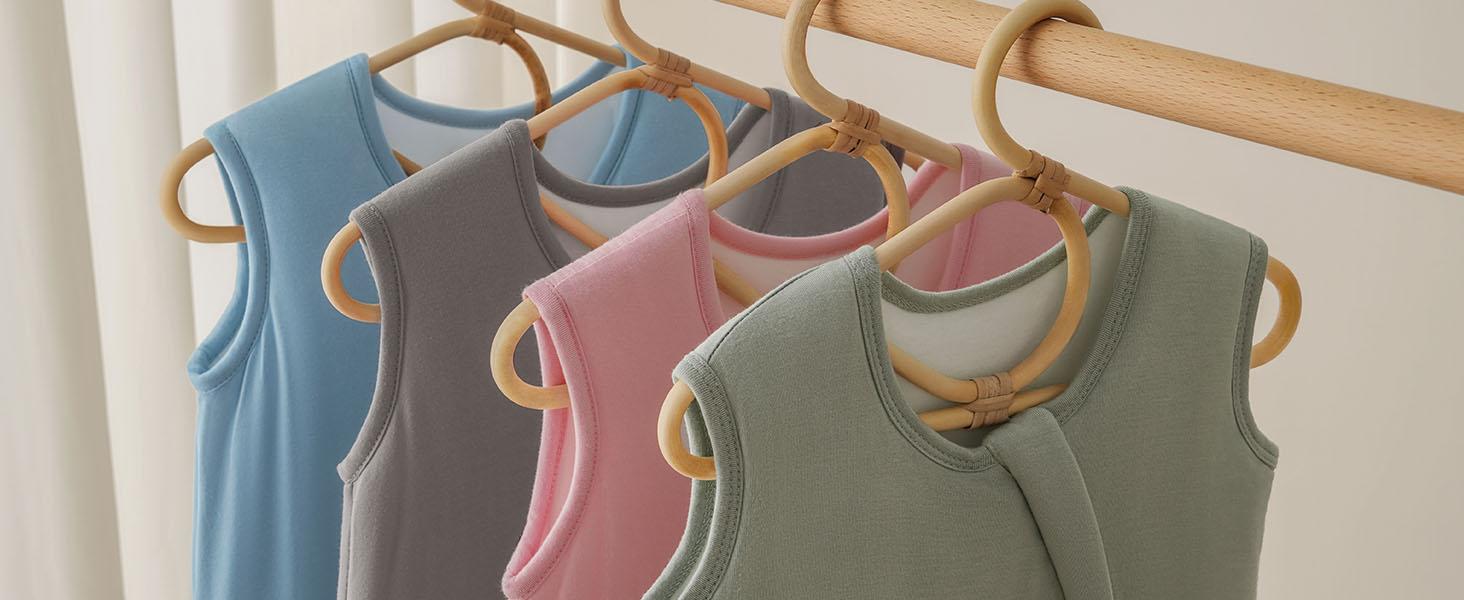 Yoofoss Bamboo Baby Newborn Sleep Sack Wearable Blanket, Cotton Infant Toddler Sleeping Bag 2-Way Zipper Supersoft Quilted Sleepbag Comfort TOG 1.0  Mother's Day Gifts