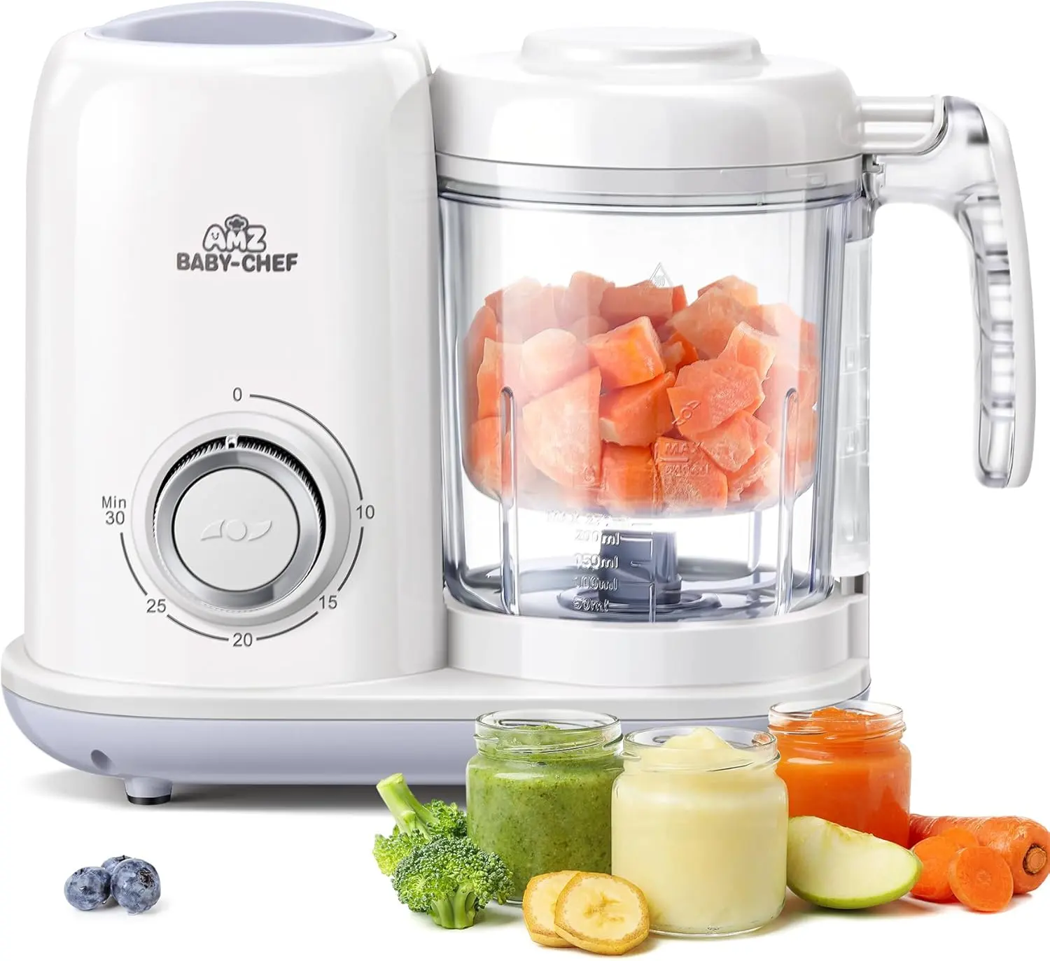 Baby Food Maker, 4 in 1 Baby Food Processor and Steamer, Puree Blender, Multifunctional Baby Puree Maker, Dishwasher Safe (Green) Feeding Newborn