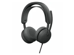 Logitech Zone Wired 2 Noise-Canceling Headset with Adaptive Hybrid ANC USB-C with USB-A adapter Graphite