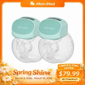 MomMed S10 Pro Breast Pump, Hands-Free Wearable Breast Pump, Big‑Cup Pump, Electric Portable Breast Pump, Breast Milk Pump, Baby Feeding Pumps with 3 Modes and 9 Levels, 24mm Breastfeeding Pump